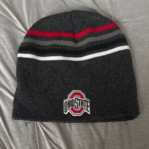 Ohio State Knit Beanie with Stripes